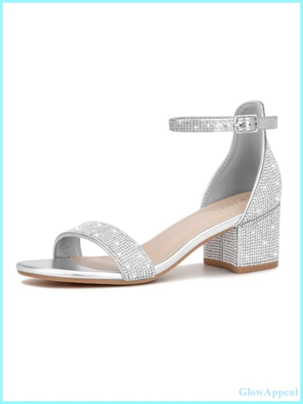 Open Toe Ankle Strap Low Block Chunky Heel Sandals Faux Leather